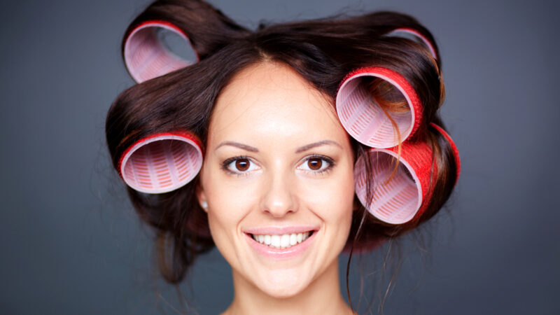 curlers on hair