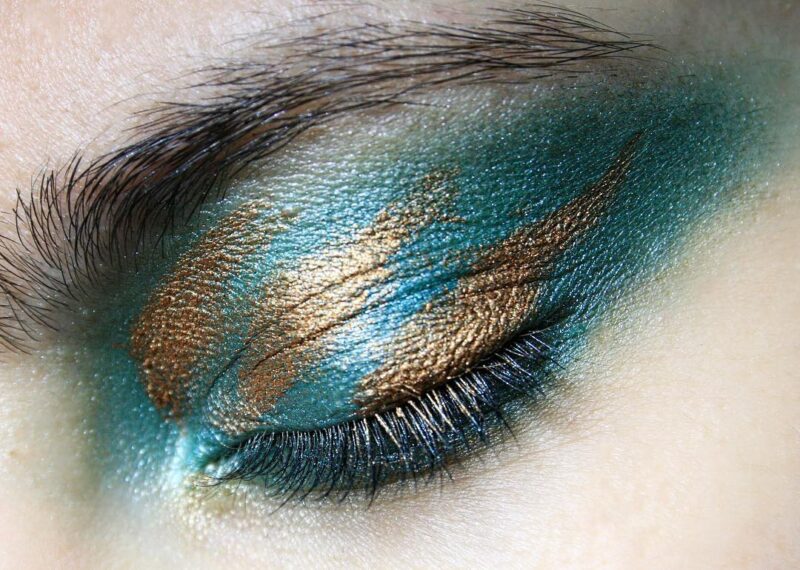maquillage turquoise
